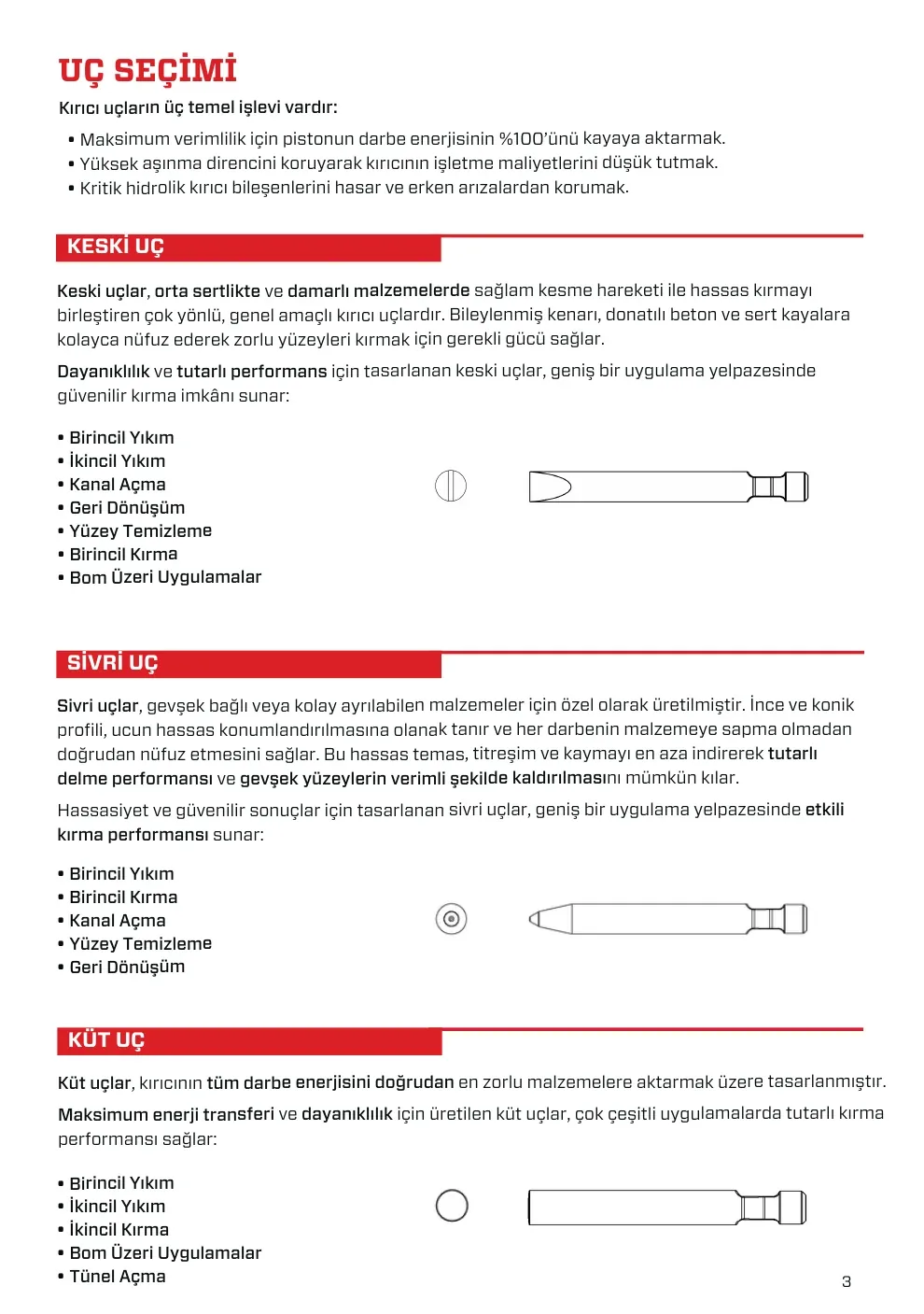 Uç Seçim Rehberi 1